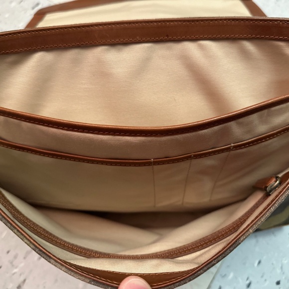 Cole Haan Camo Fabric with Leather Trim Messenger Bag - EUC - Picture 8 of 11